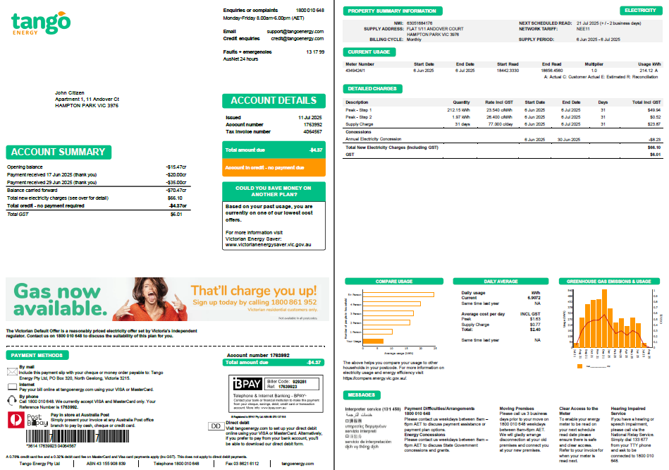  Minol USA business utility bill 